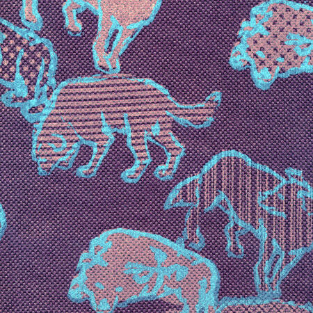 Dogs, screen printed on fabric, 2026